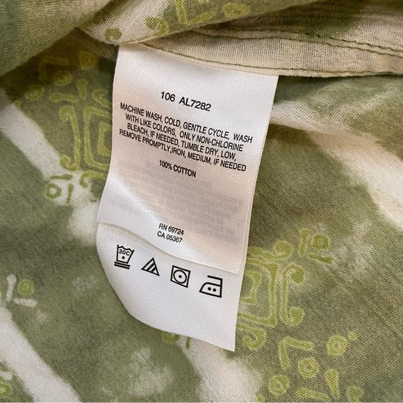 Columbia Green & White Tie Dye Pullover Tunic Top, Size XL - Picture 10 of 11